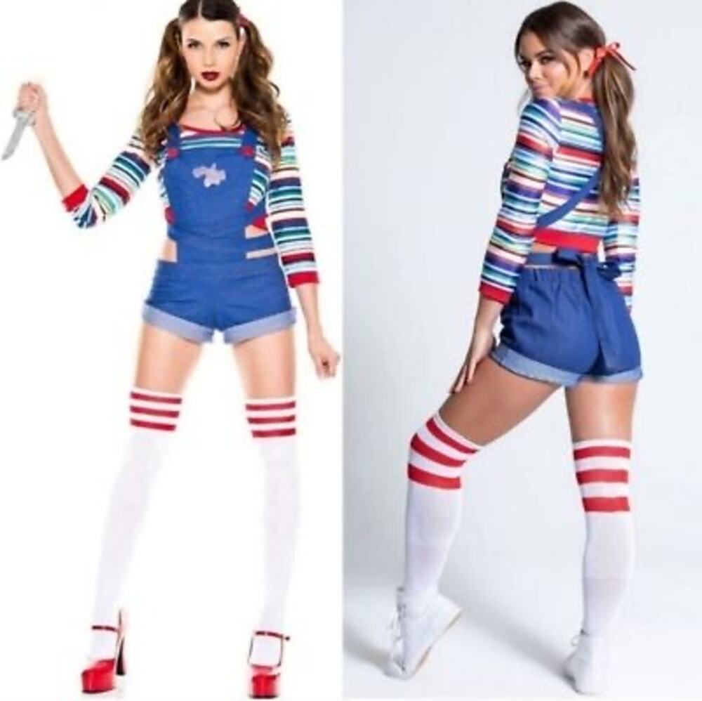 NEW Music Legs Nightmare Killer Doll Chucky Costume Size Small Medium
